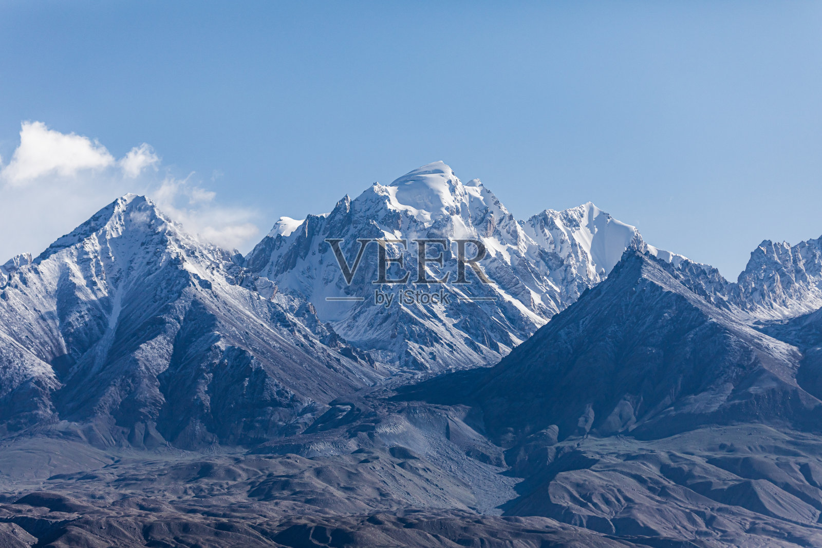 野马和冰川照片摄影图片