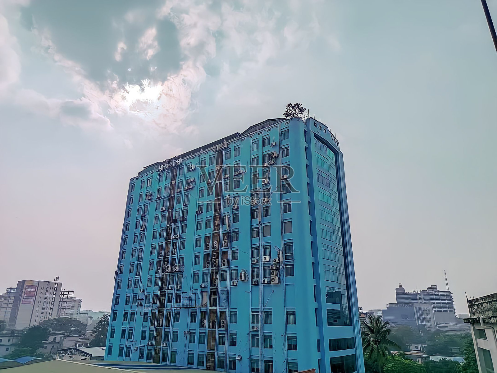 达卡城是一座非常大的建筑照片摄影图片