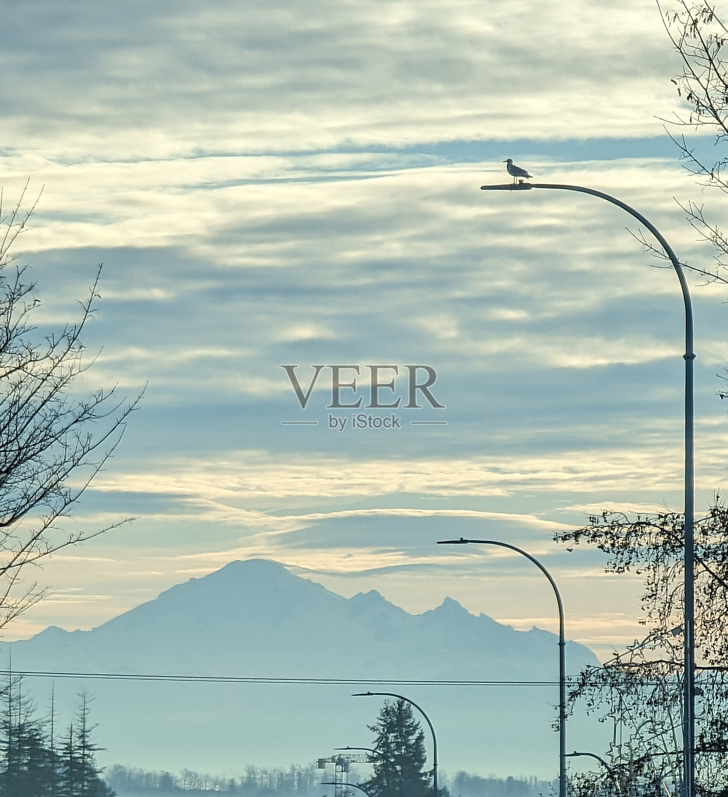 美国华盛顿贝克山的天空引人注目照片摄影图片