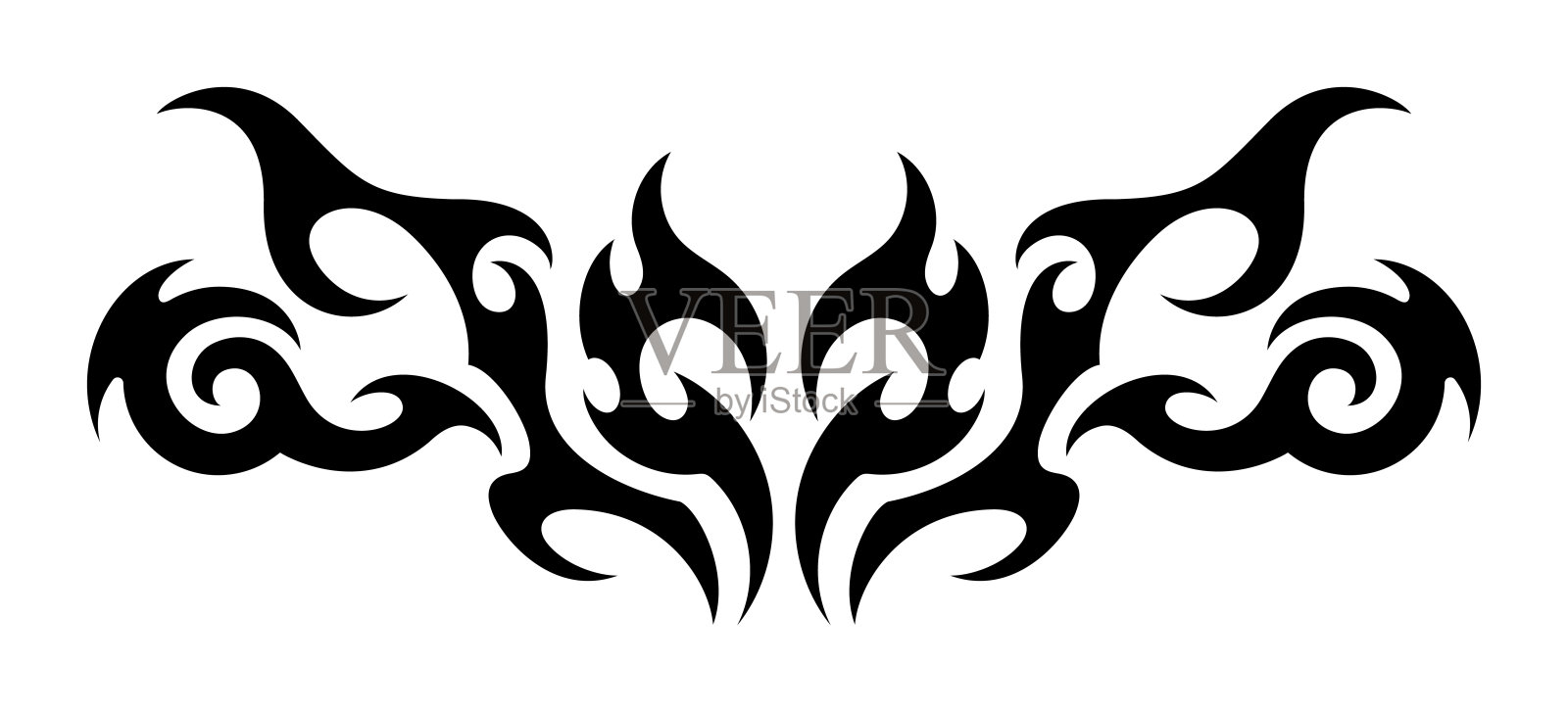 千年虫纹身心。新部落纹身。矢量哥德酸元素在赛博朋克90年代的Emo风格插画图片素材