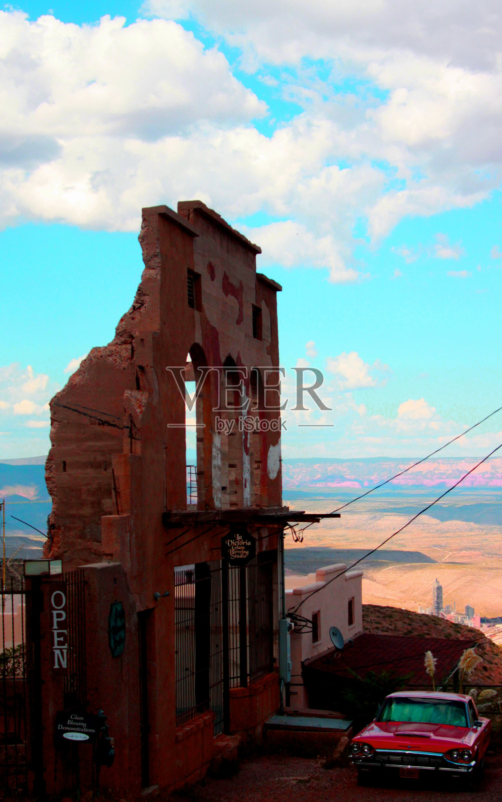 杰罗姆亚利桑那旧立面照片摄影图片