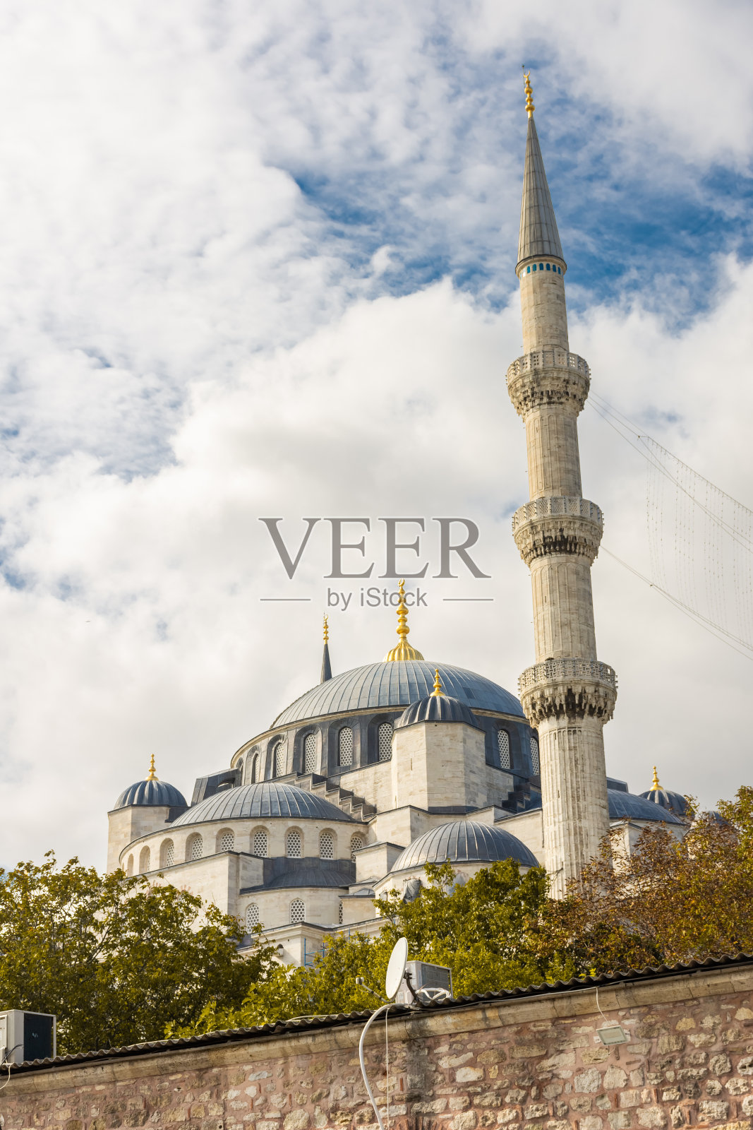 土耳其伊斯坦布尔的蓝色清真寺照片摄影图片