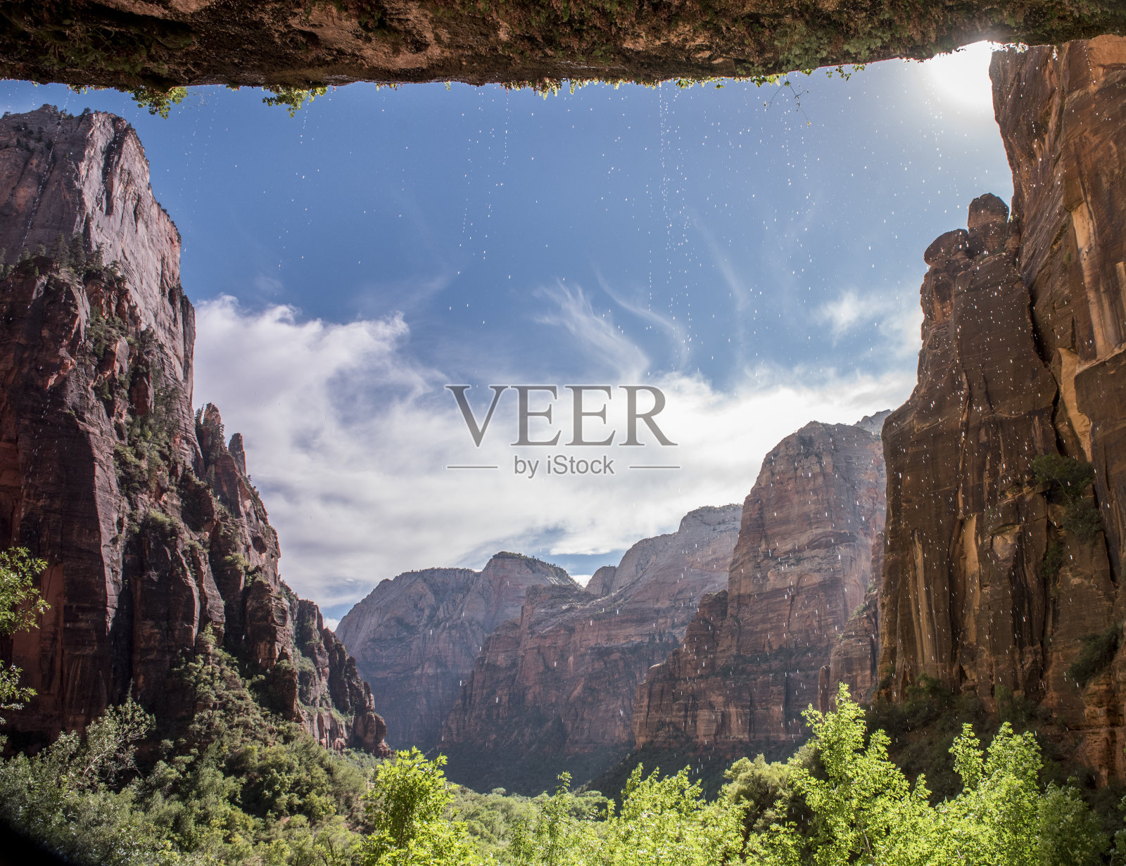 令人叹为观止的锡安沙漠景观照片摄影图片