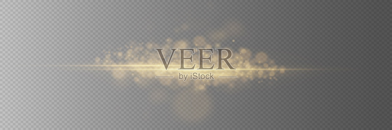 神奇的闪光效果和闪光。插画图片素材