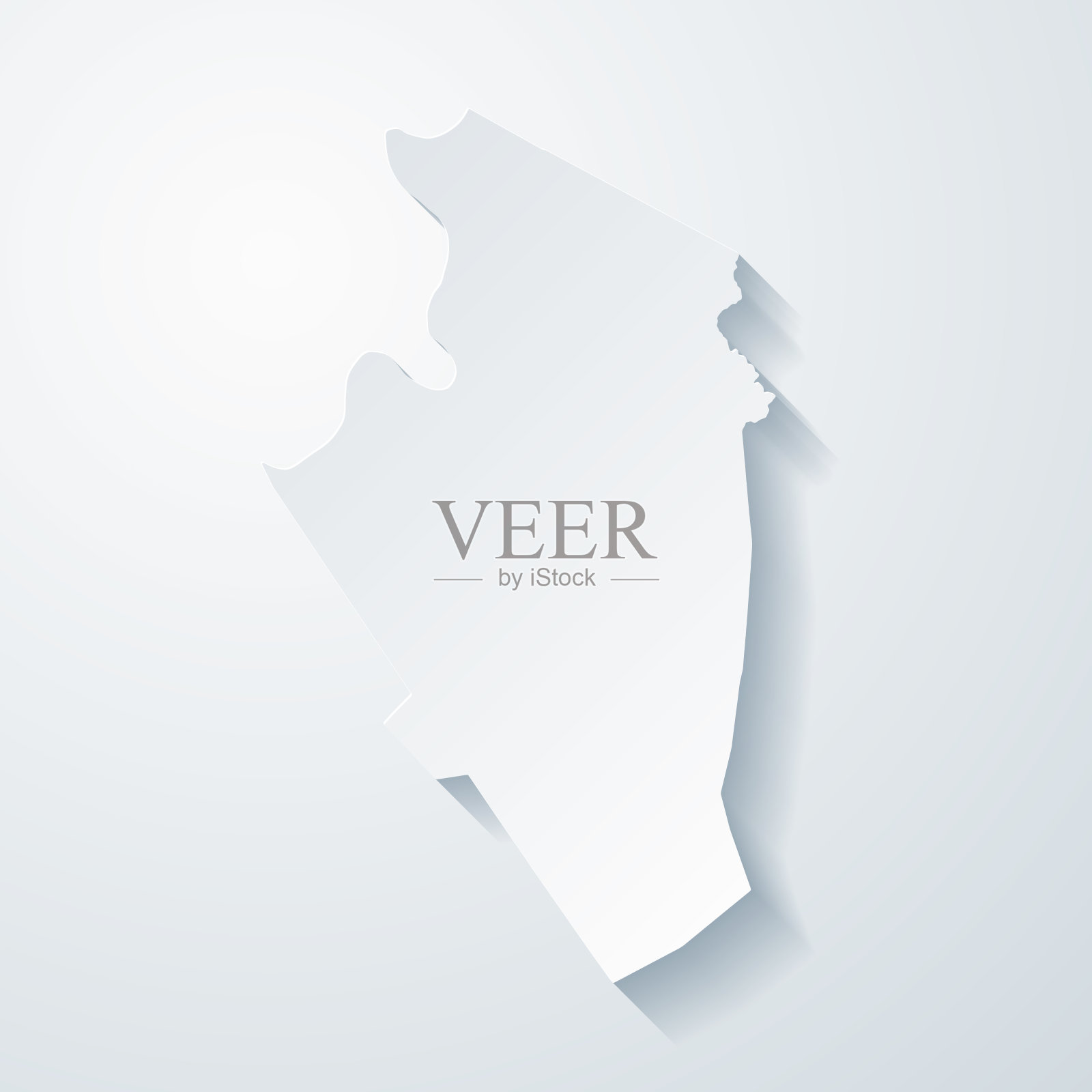 杰克逊县,西弗吉尼亚州。地图与剪纸效果的空白背景插画图片素材