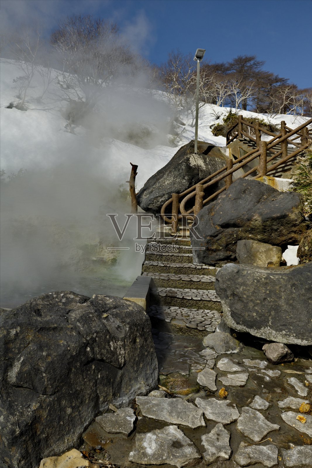 千岛群岛的热水澡照片摄影图片