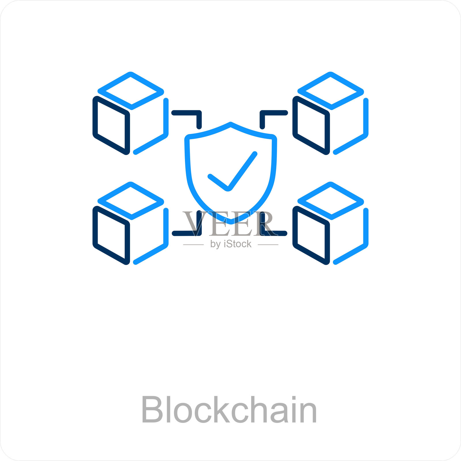 区块链插画图片素材