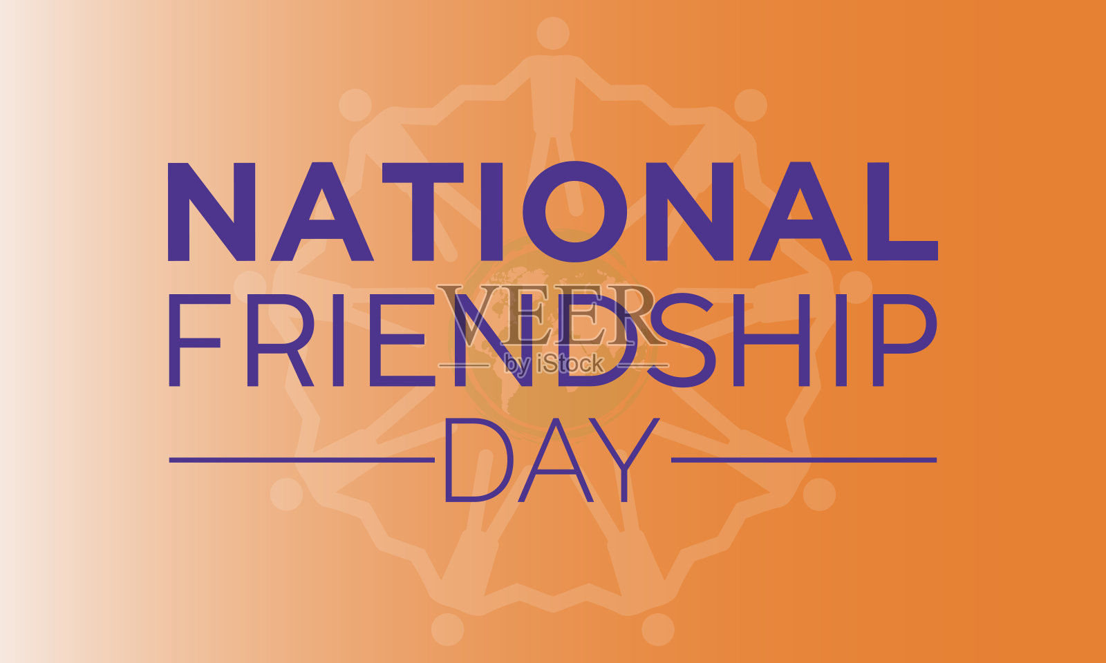 2月11日为全国友谊日。矢量横幅,传单,海报和社会媒体模板设计。插画图片素材