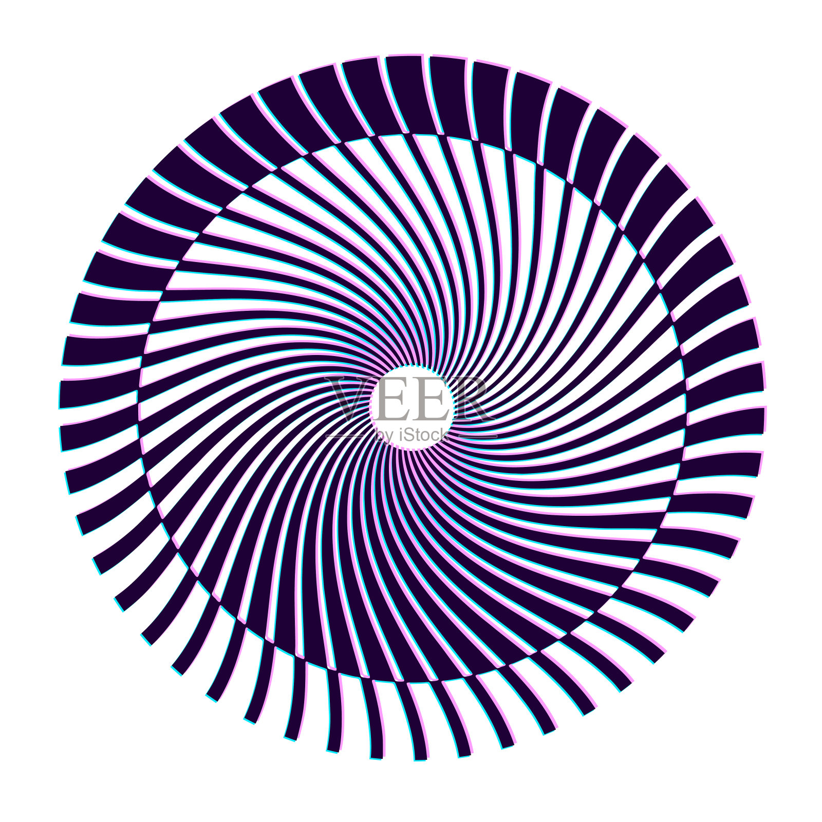 螺旋框架-边界与毛刺技术插画图片素材