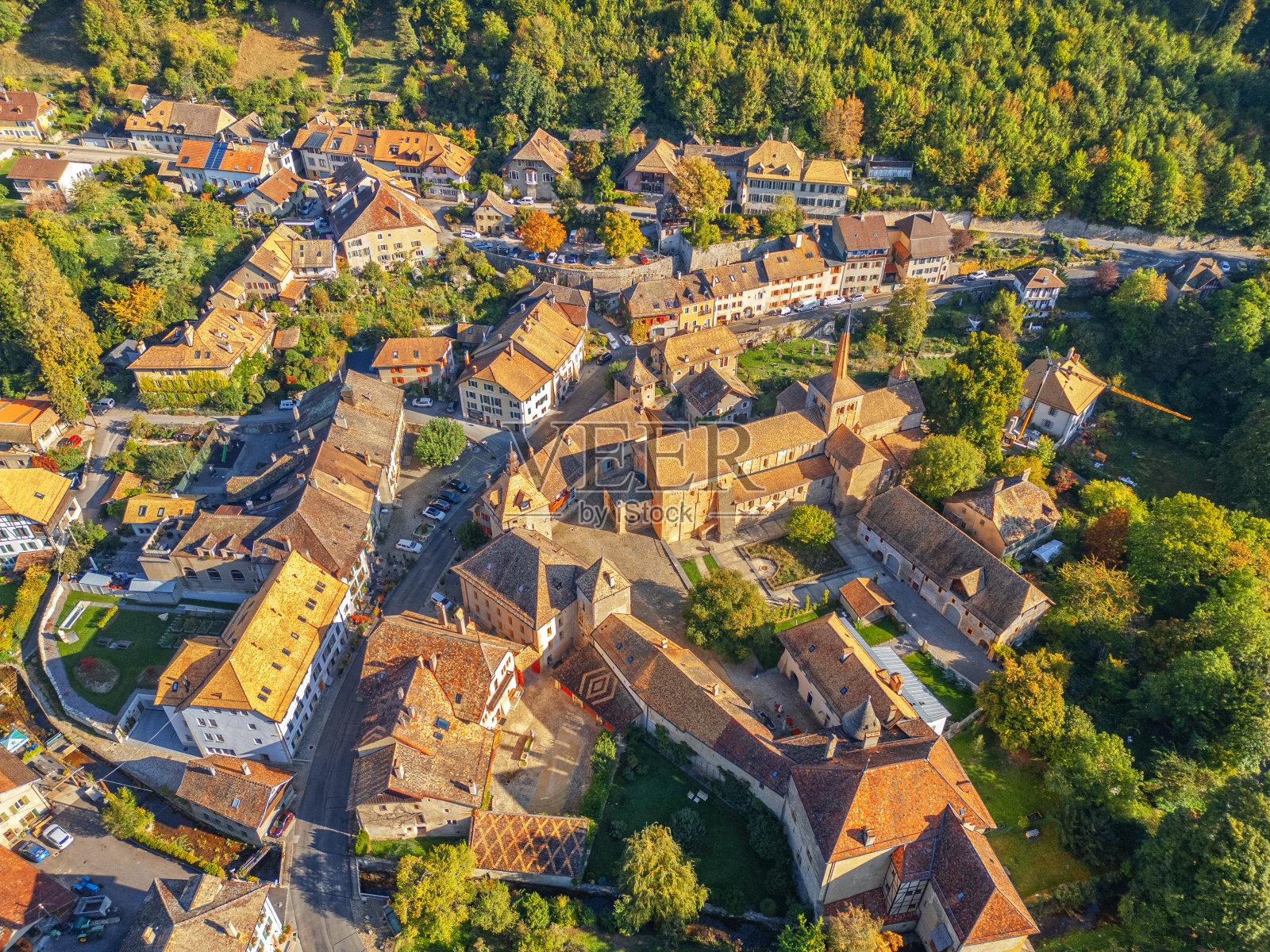 瑞士Romainmotier照片摄影图片