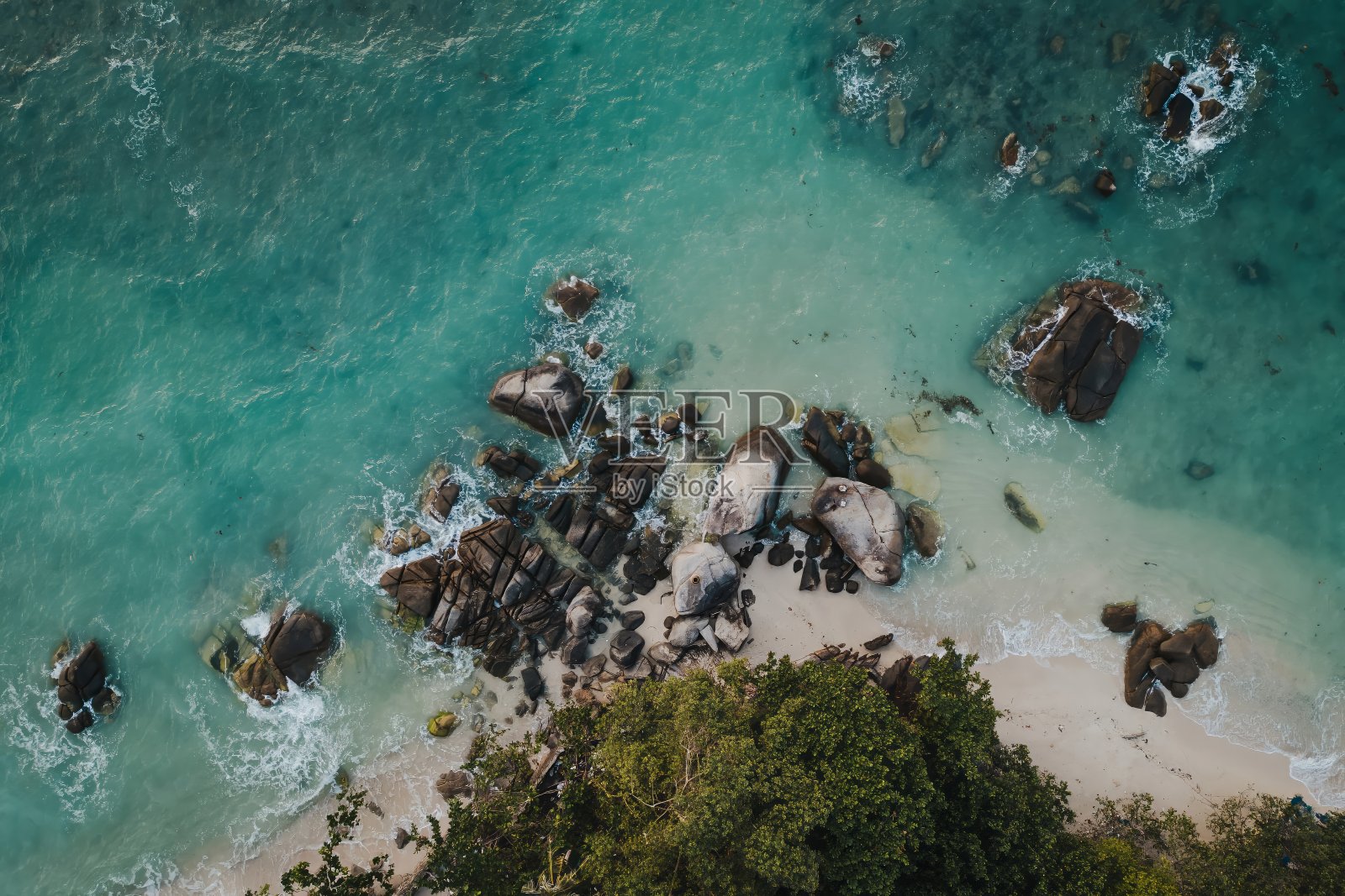 热带天堂:泰国一个岛屿的鸟瞰图照片摄影图片