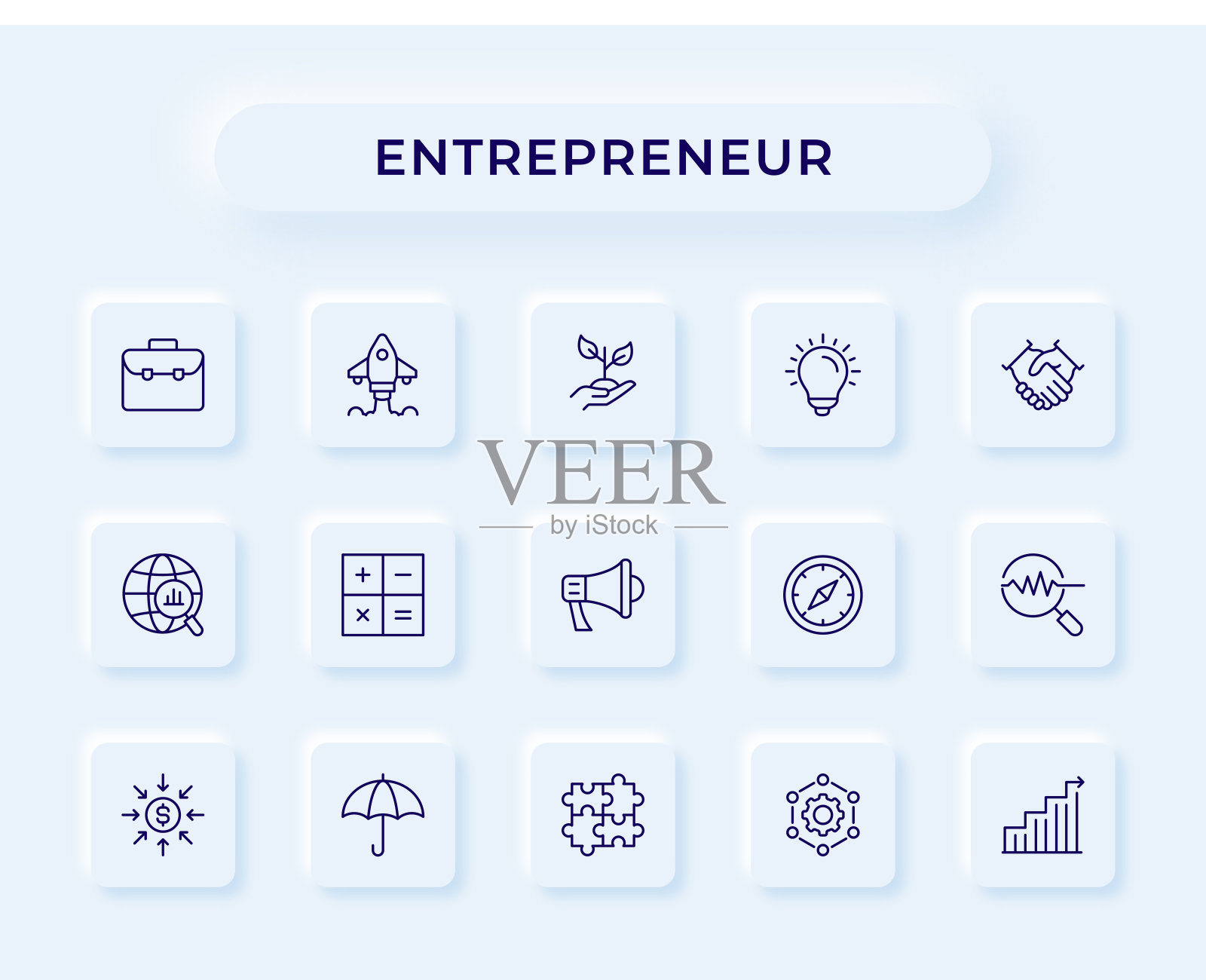 创业线图标插画图片素材