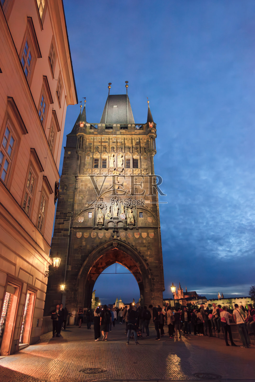 布拉格的查理大桥照片摄影图片