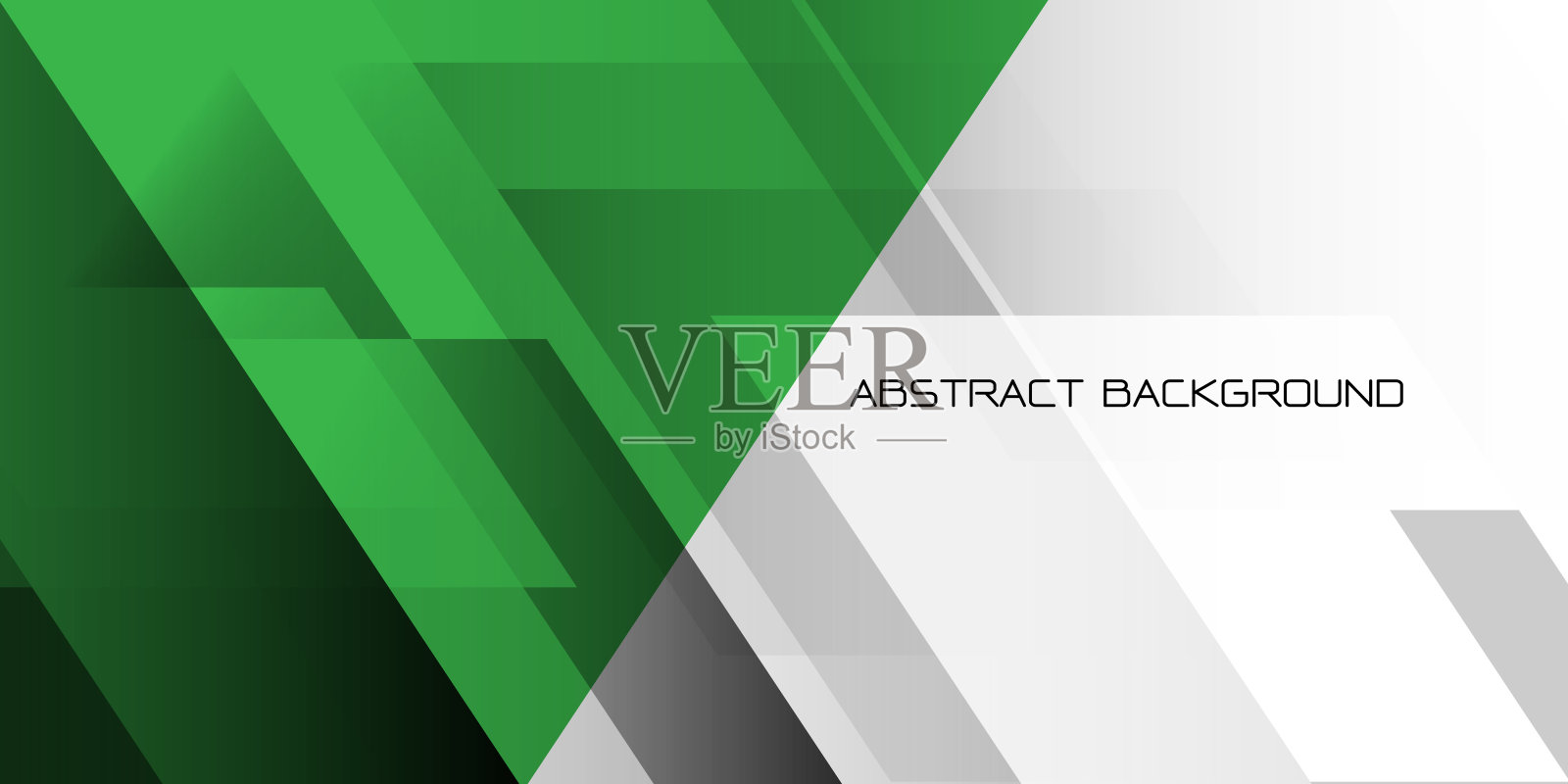 抽象的绿白灰几何形状与空白空间设计现代未来主义的背景向量插画图片素材