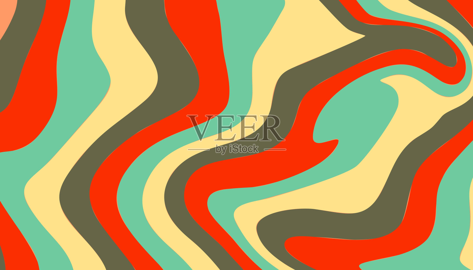 复古色彩迷幻的背景图案插画图片素材