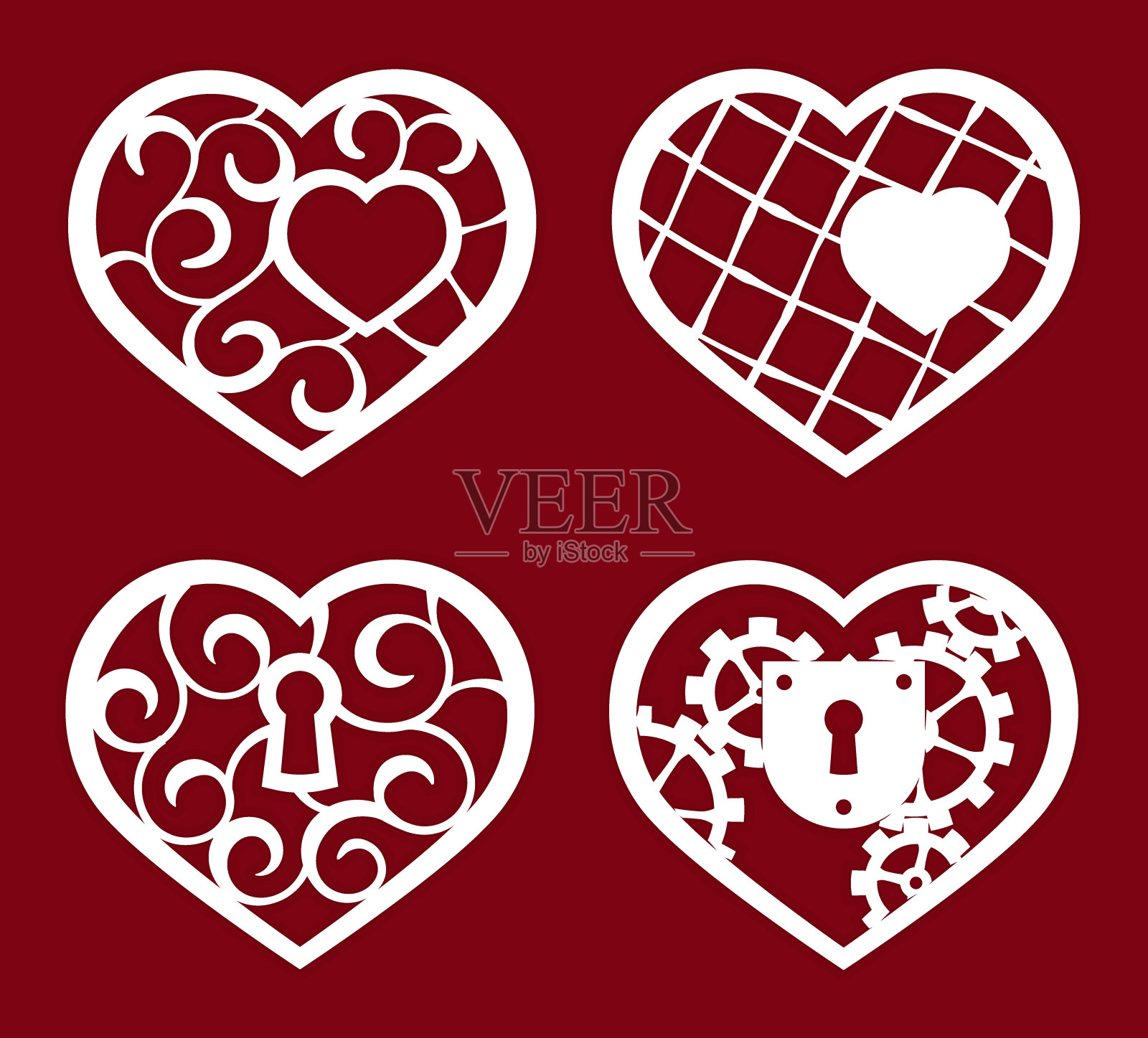 Heards_bw_20_03插画图片素材