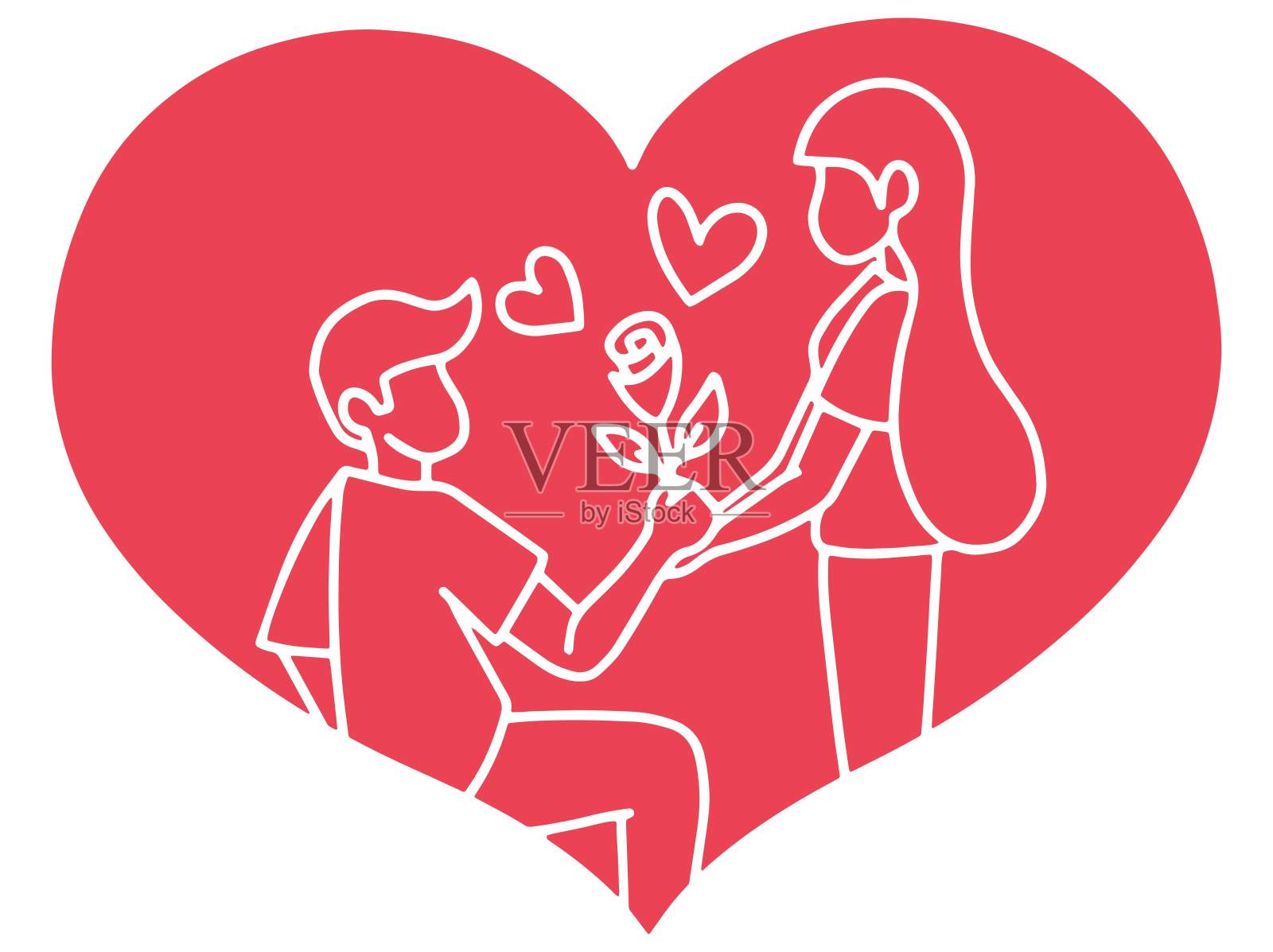 浪漫情侣节。夫妻或人类情人插图。浪漫的男女关系。爱情剪影情侣背景情人节。浪漫的人剪影情人节。情人节阿凡达情侣背景插画图片素材