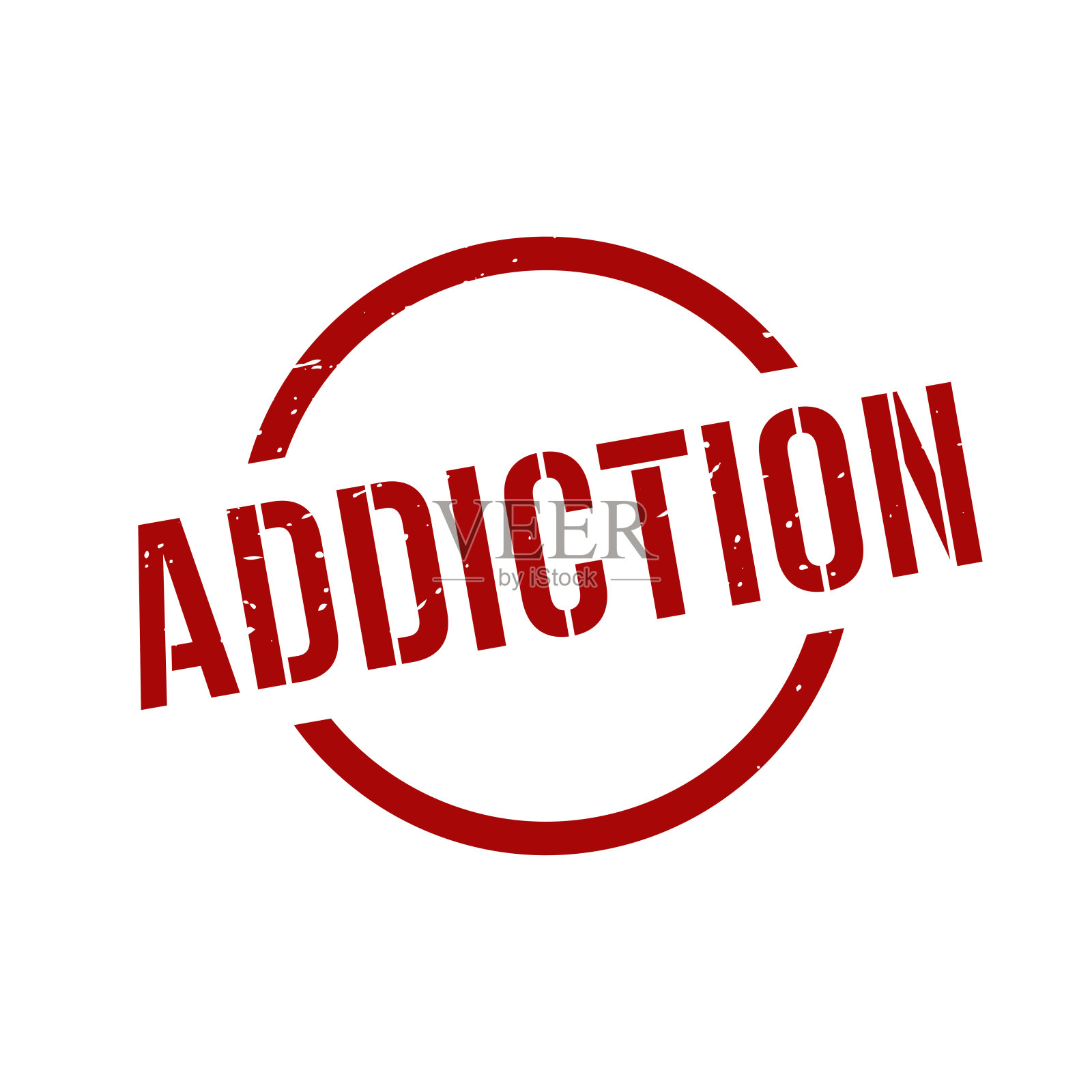 成瘾邮票,成瘾垃圾摇滚圆形标志插画图片素材