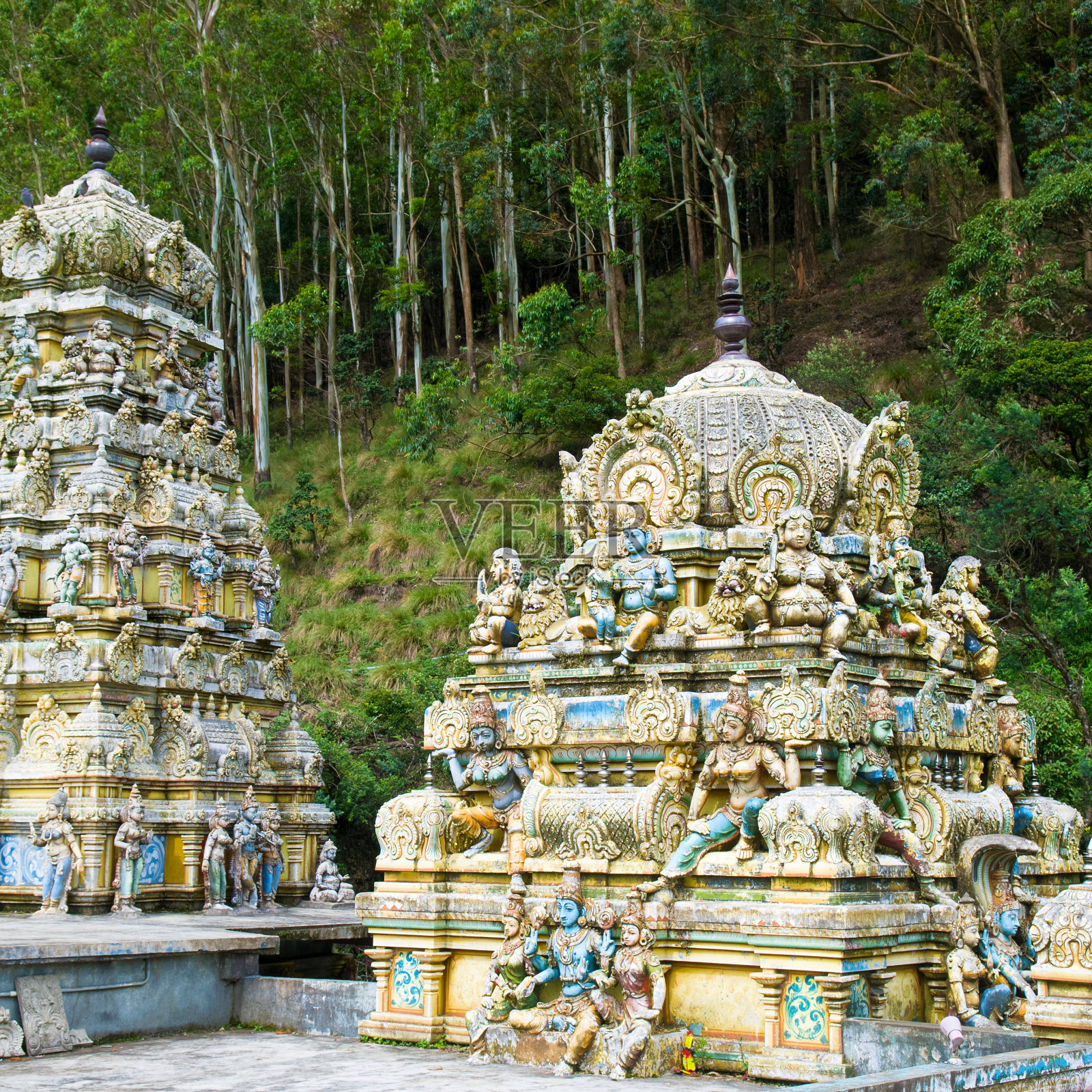 猴神庙的正面。照片摄影图片