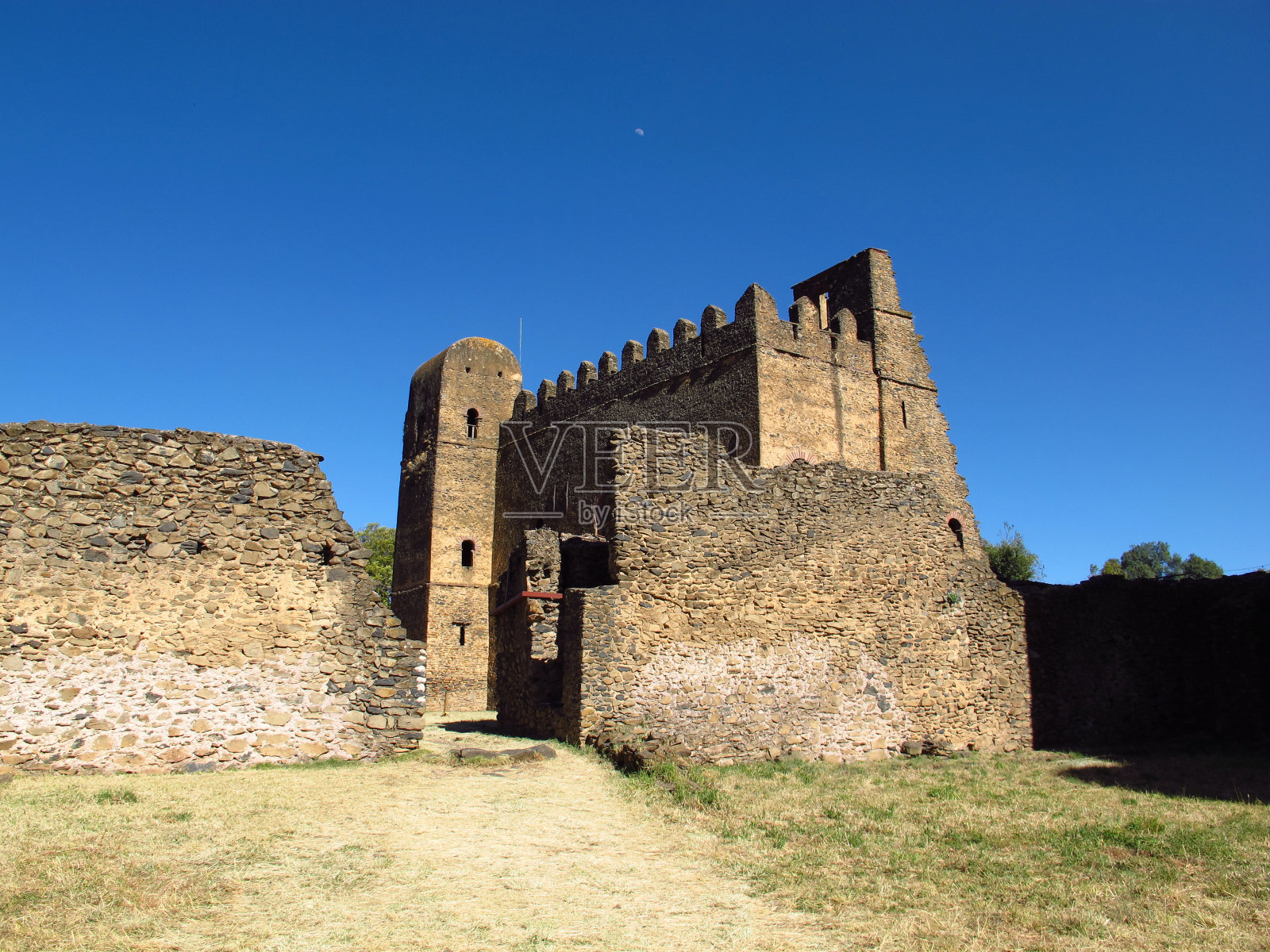 埃塞俄比亚刚铎城的古城堡照片摄影图片