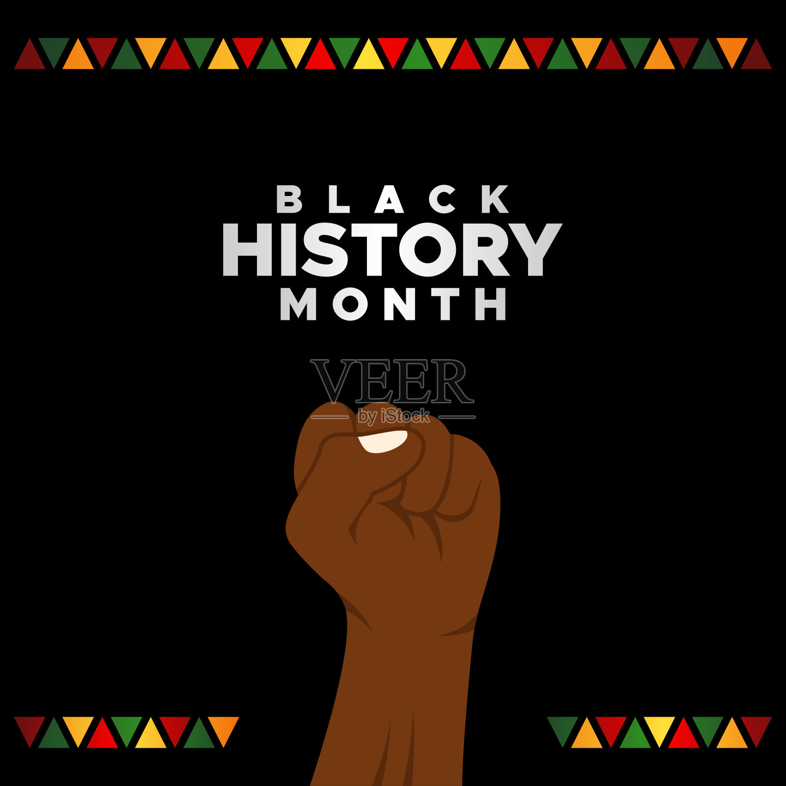 黑色历史月模板矢量设计插画图片素材