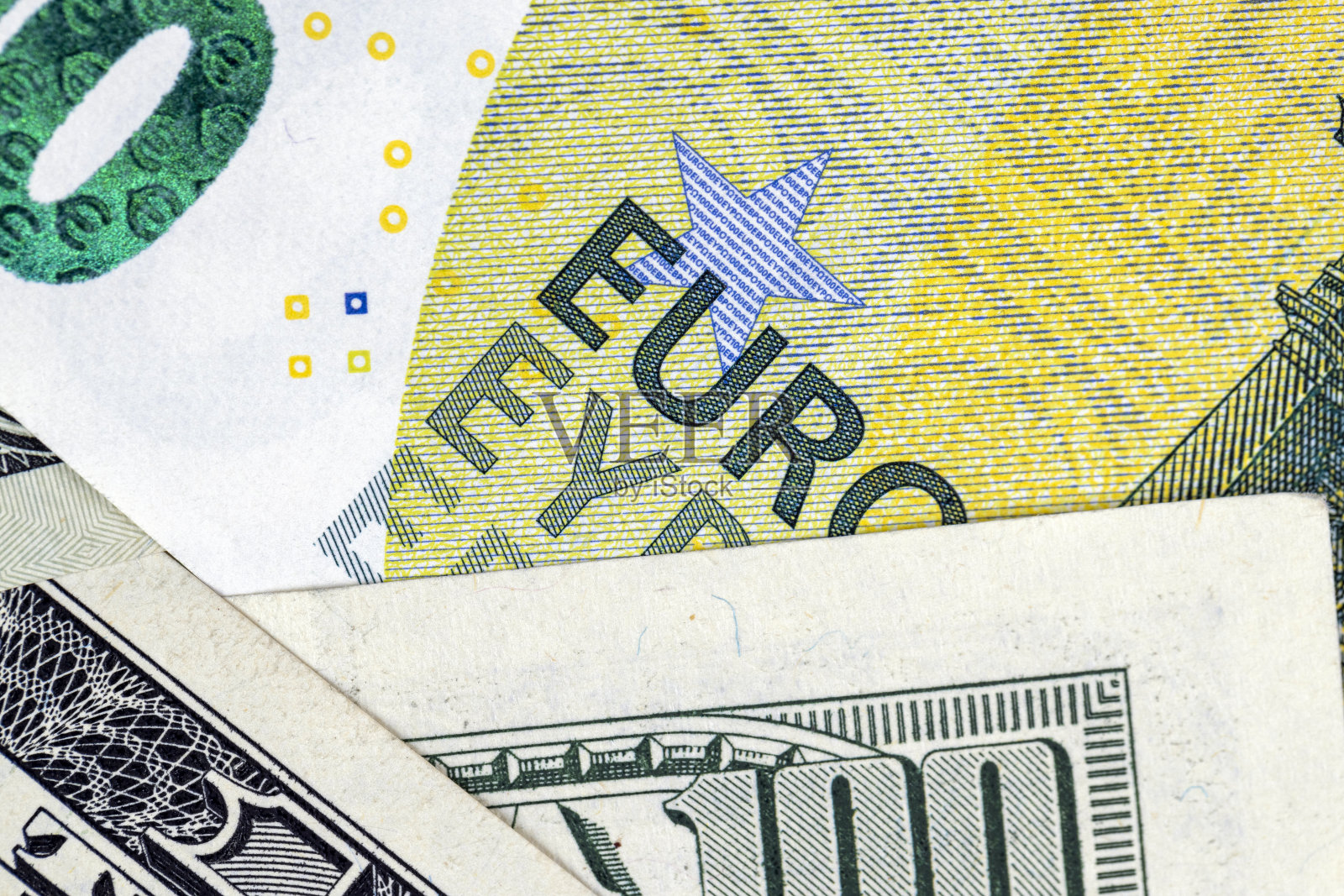 美元和欧元特写照片摄影图片