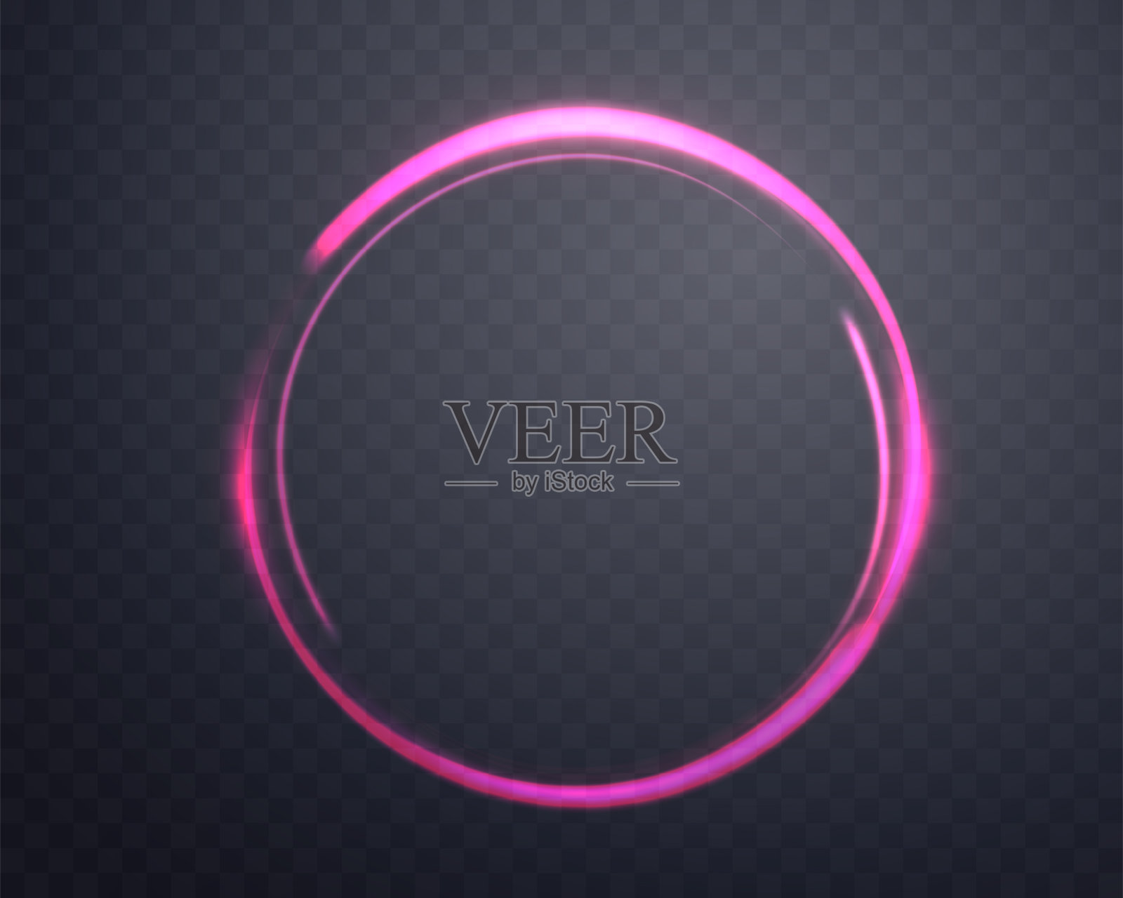 粉红色闪闪发光的圆点、微粒、星形神奇的火花。辉光耀光效果。粉红色的光点。透明背景上的矢量粒子。插画图片素材