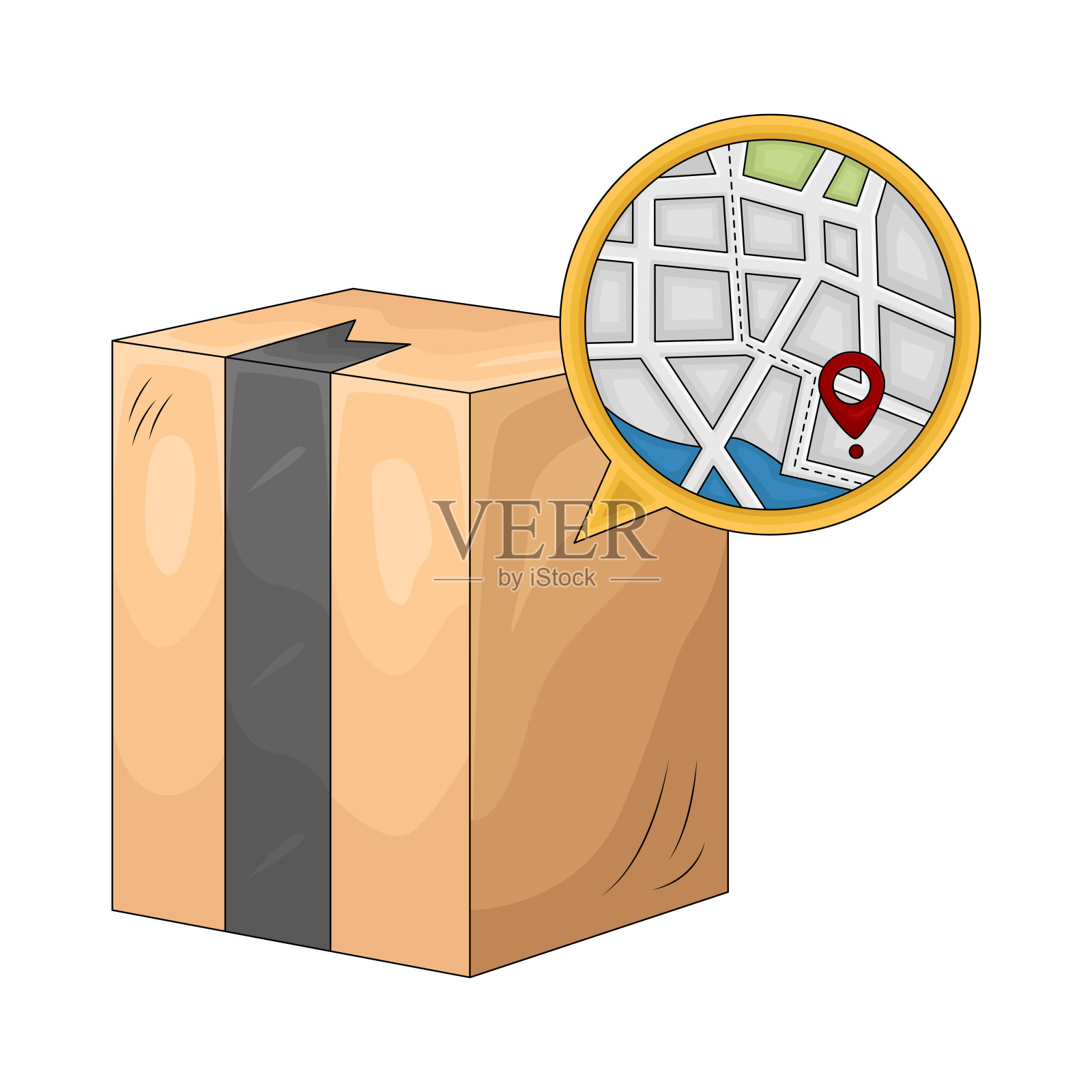 货物插画图片素材