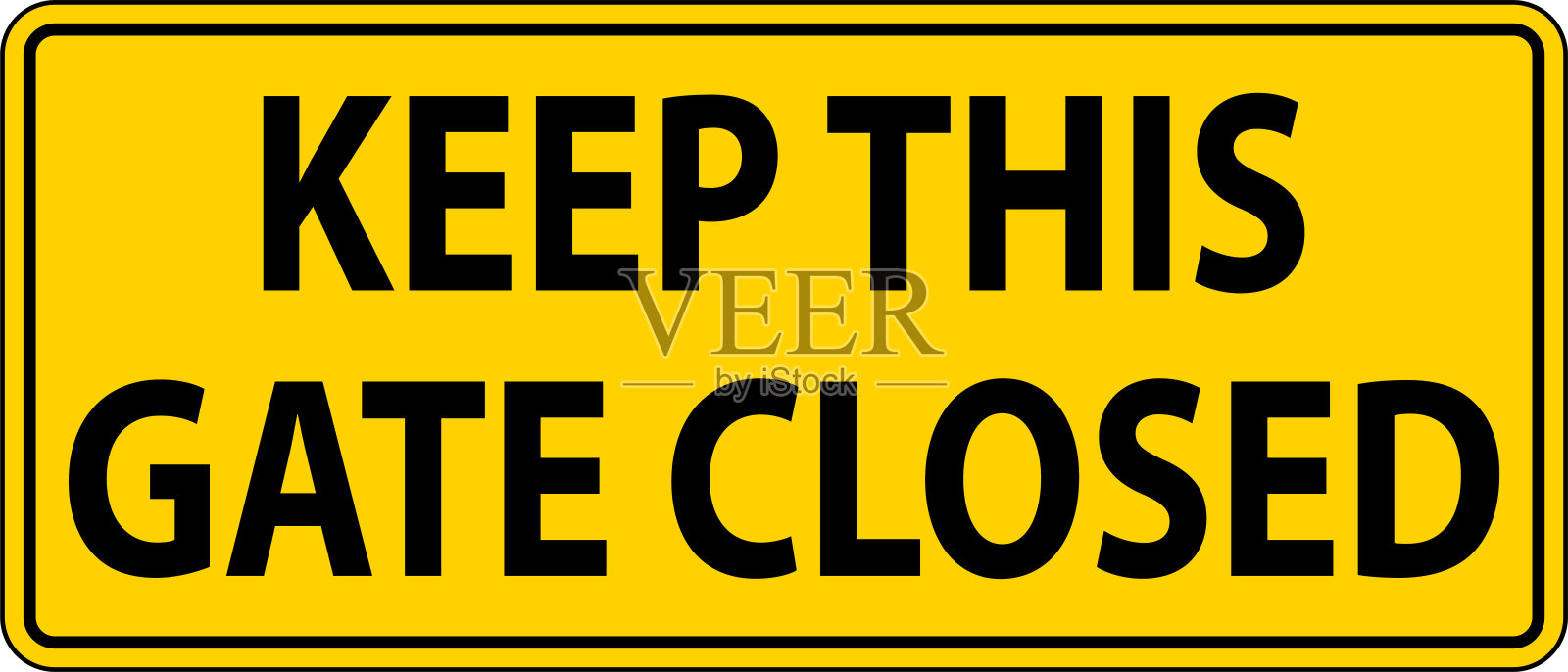 请保持大门关闭插画图片素材