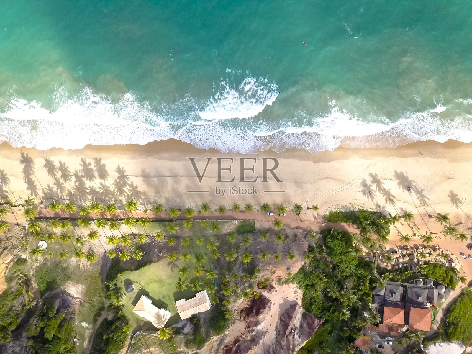 科奎里尼奥海滩是一个美丽的海滨目的地,位于Paraíba,巴西照片摄影图片