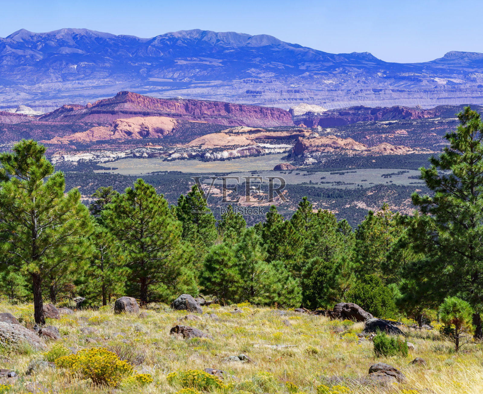 犹他州12号风景大道上的拉伯山谷观景台照片摄影图片