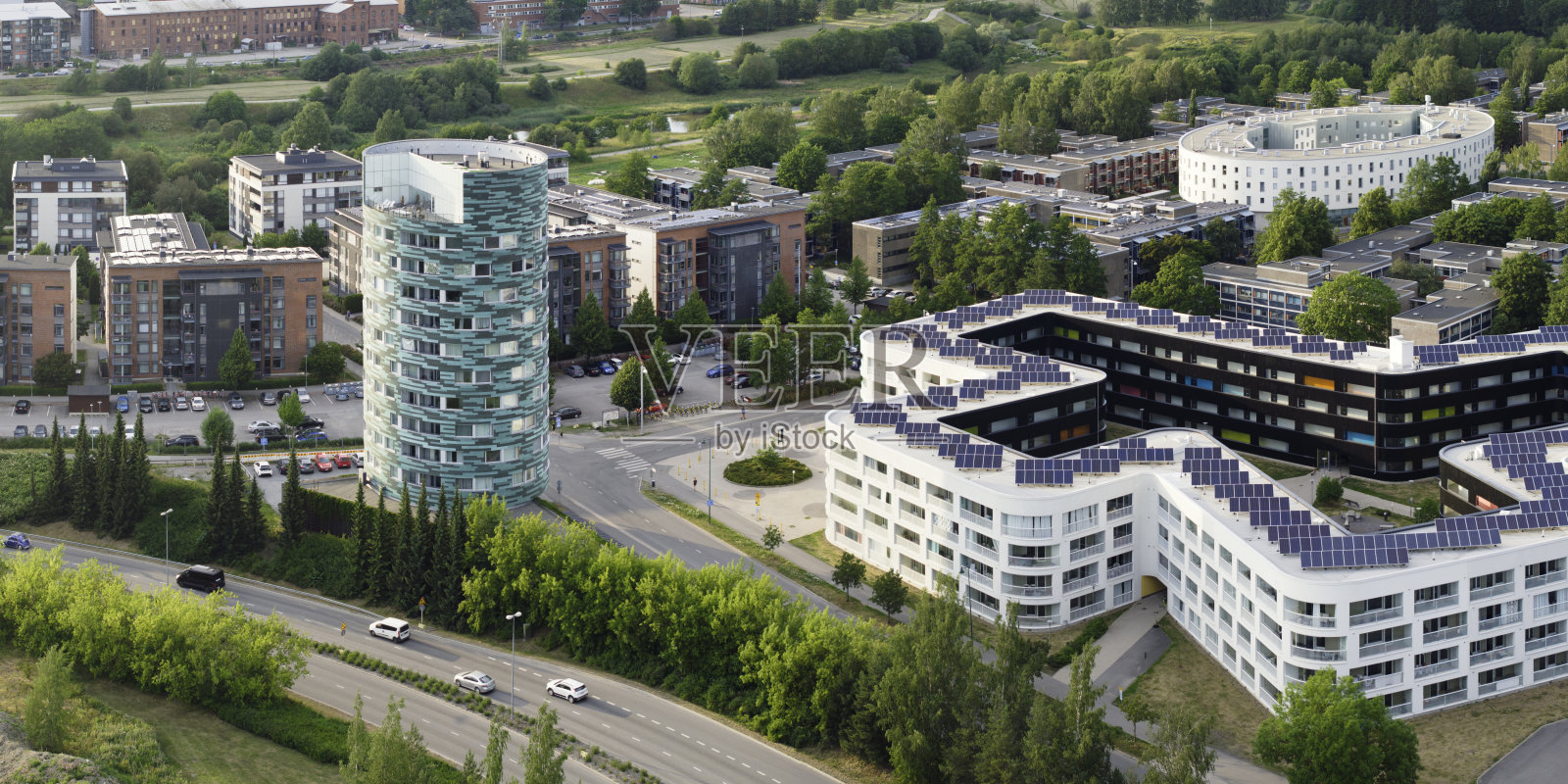 图尔库的现代学生公寓照片摄影图片