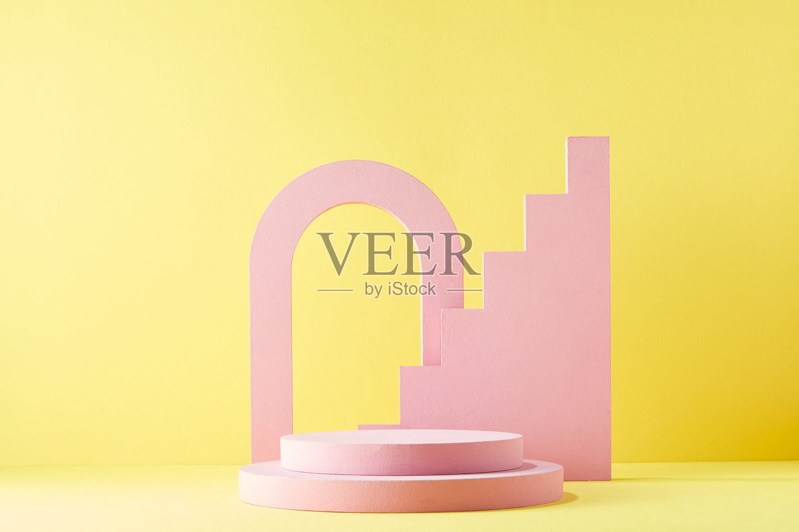 抽象彩色空讲台照片摄影图片