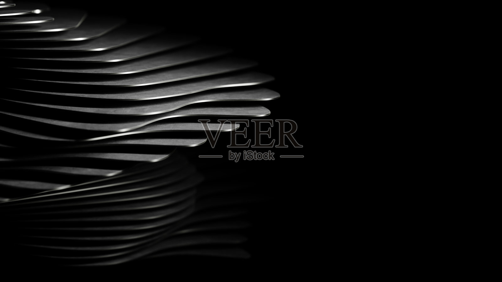 波浪未来的有机形式,特写照片摄影图片