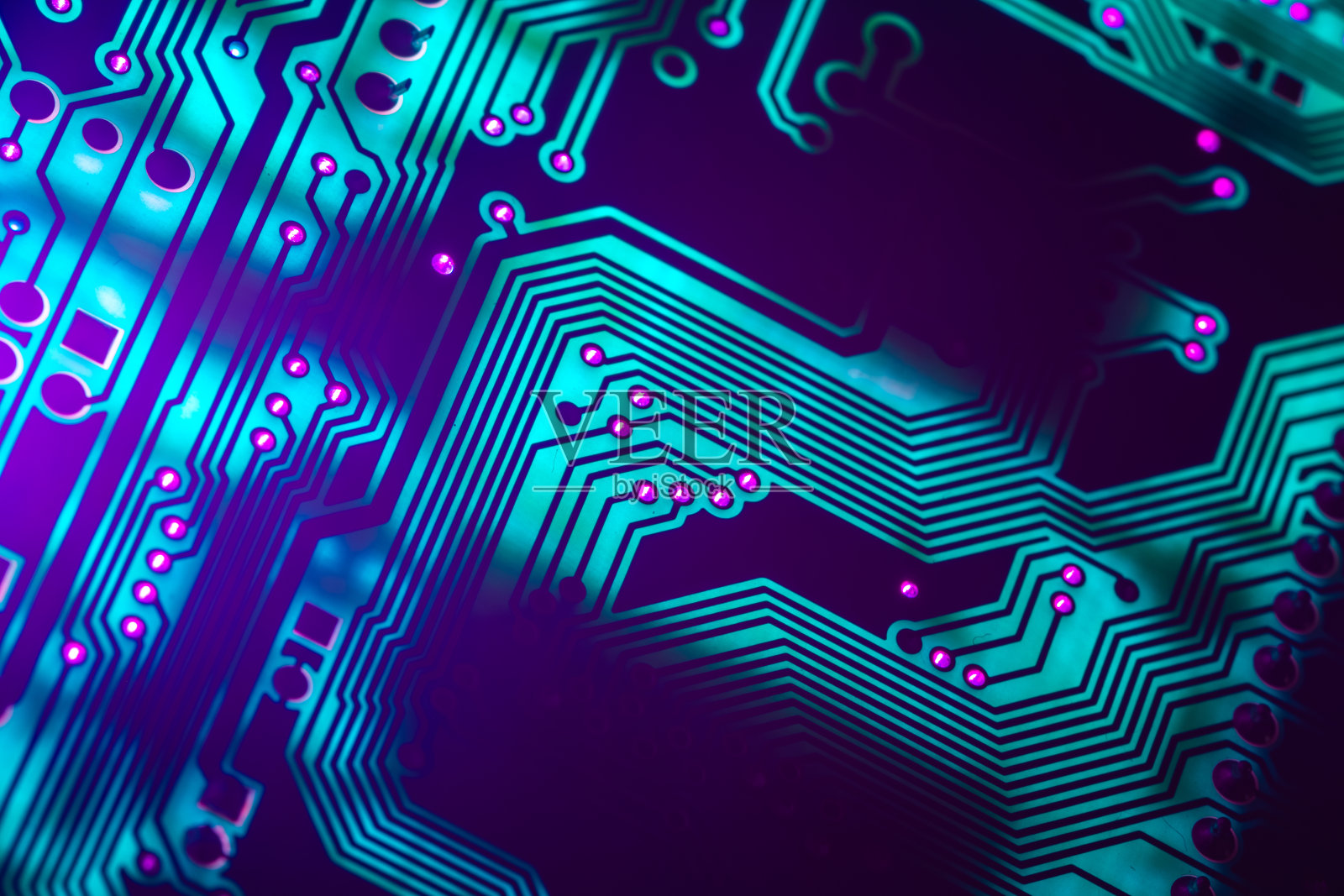 电子电路板近景照片摄影图片