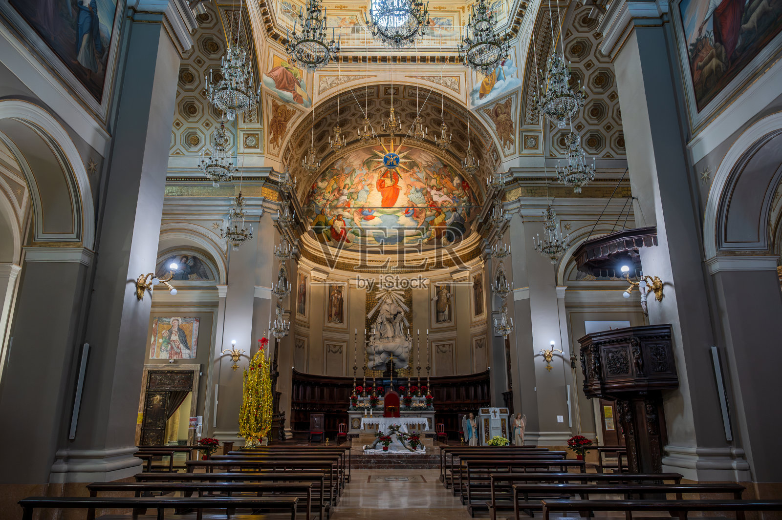 利帕ransone, Ascoli Piceno, Marche。SS. Gregorio Magno和Margherita共同大教堂2023照片摄影图片