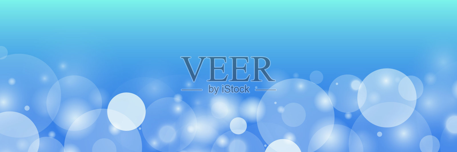 抽象散景背景蓝天插图。插画图片素材