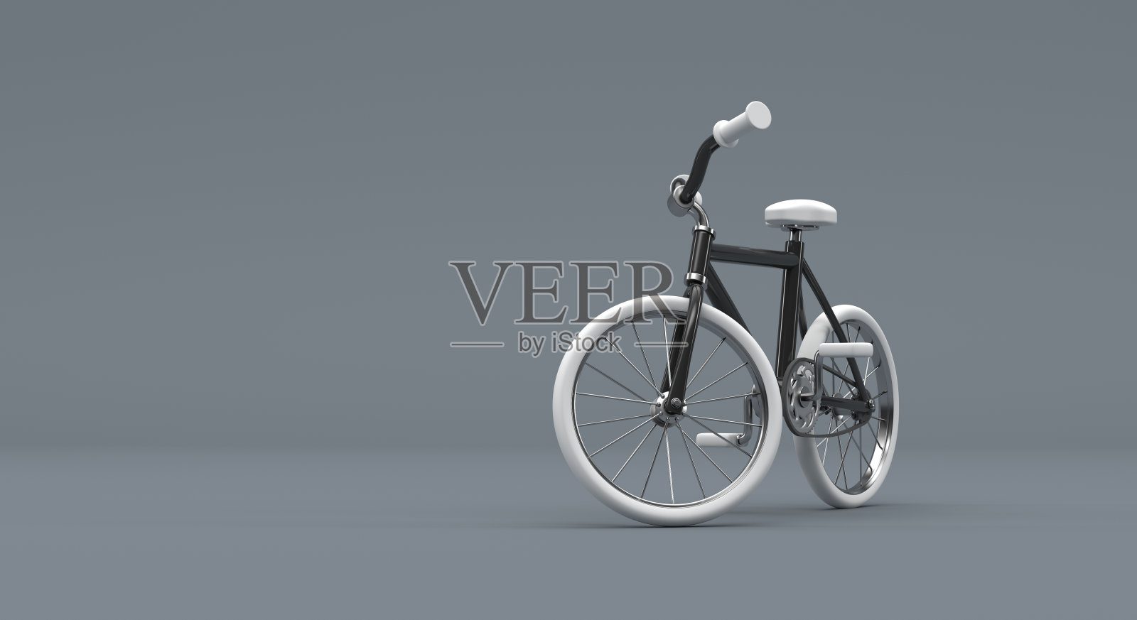 自行车,黑色自行车白色细节,自行车素色背景,传单和横幅的自行车照片摄影图片