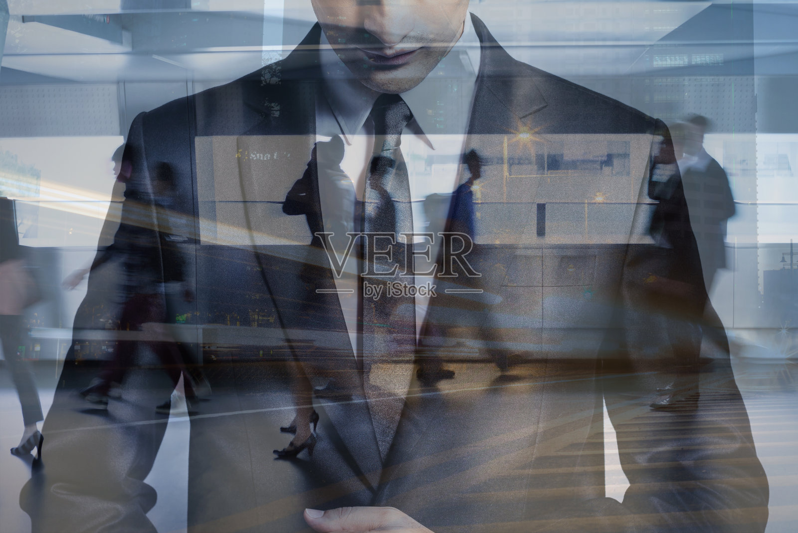 成功的商人。经营理念。照片摄影图片