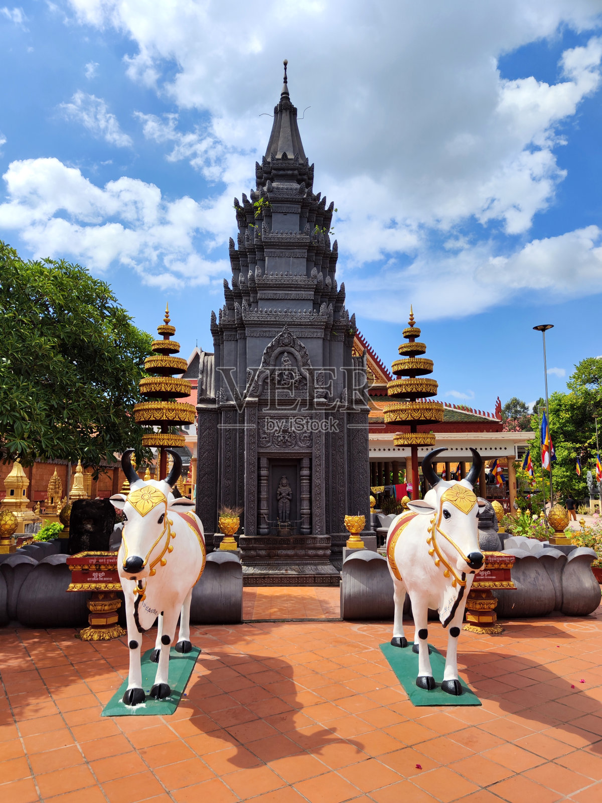 柬埔寨暹粒,Wat Preah Prom Rath照片摄影图片