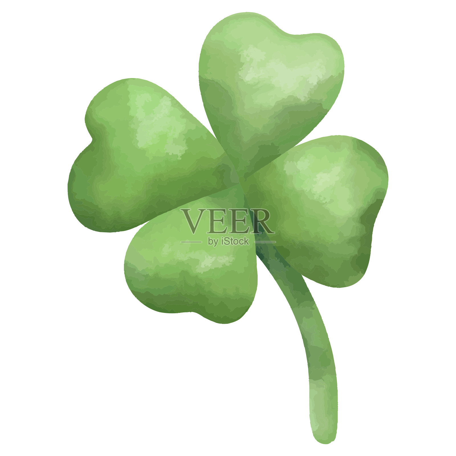四叶草,吉祥的标志。插画图片素材