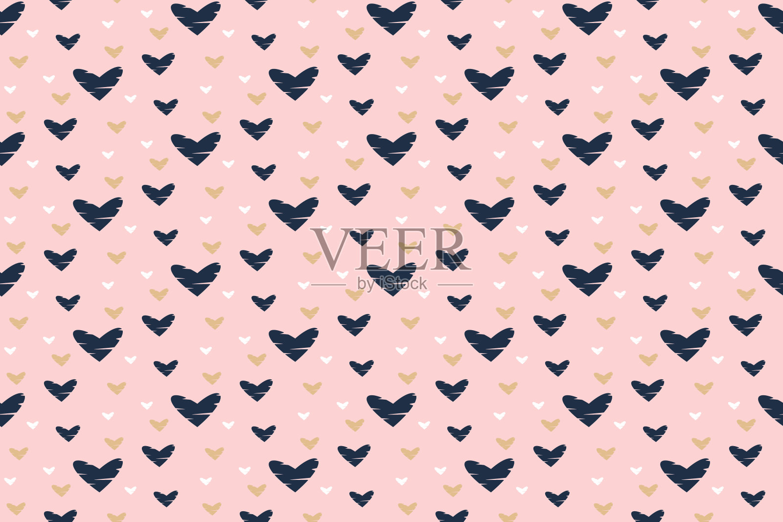 天衣无缝的爱心图案插画图片素材