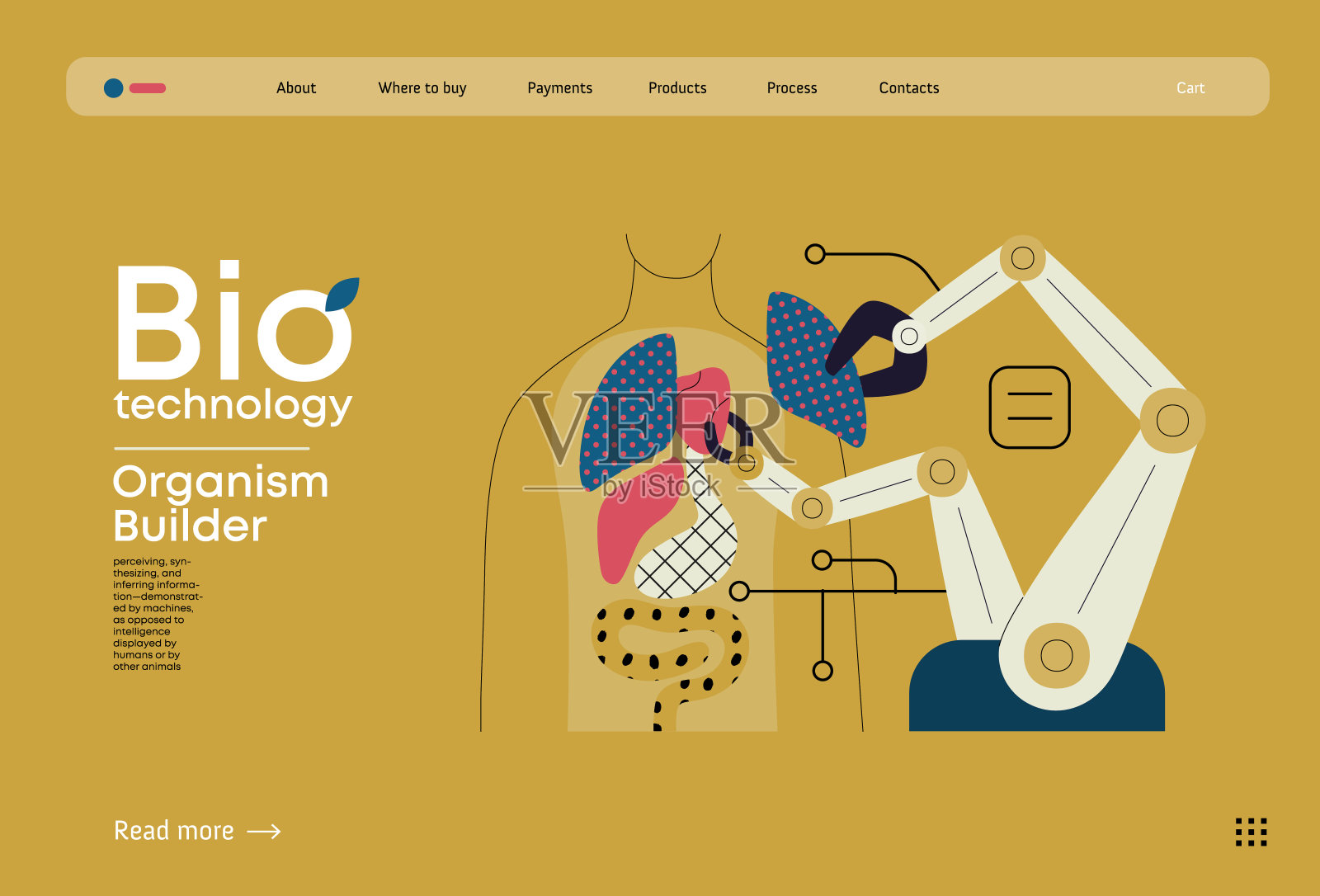 生物技术平面矢量插图插画图片素材