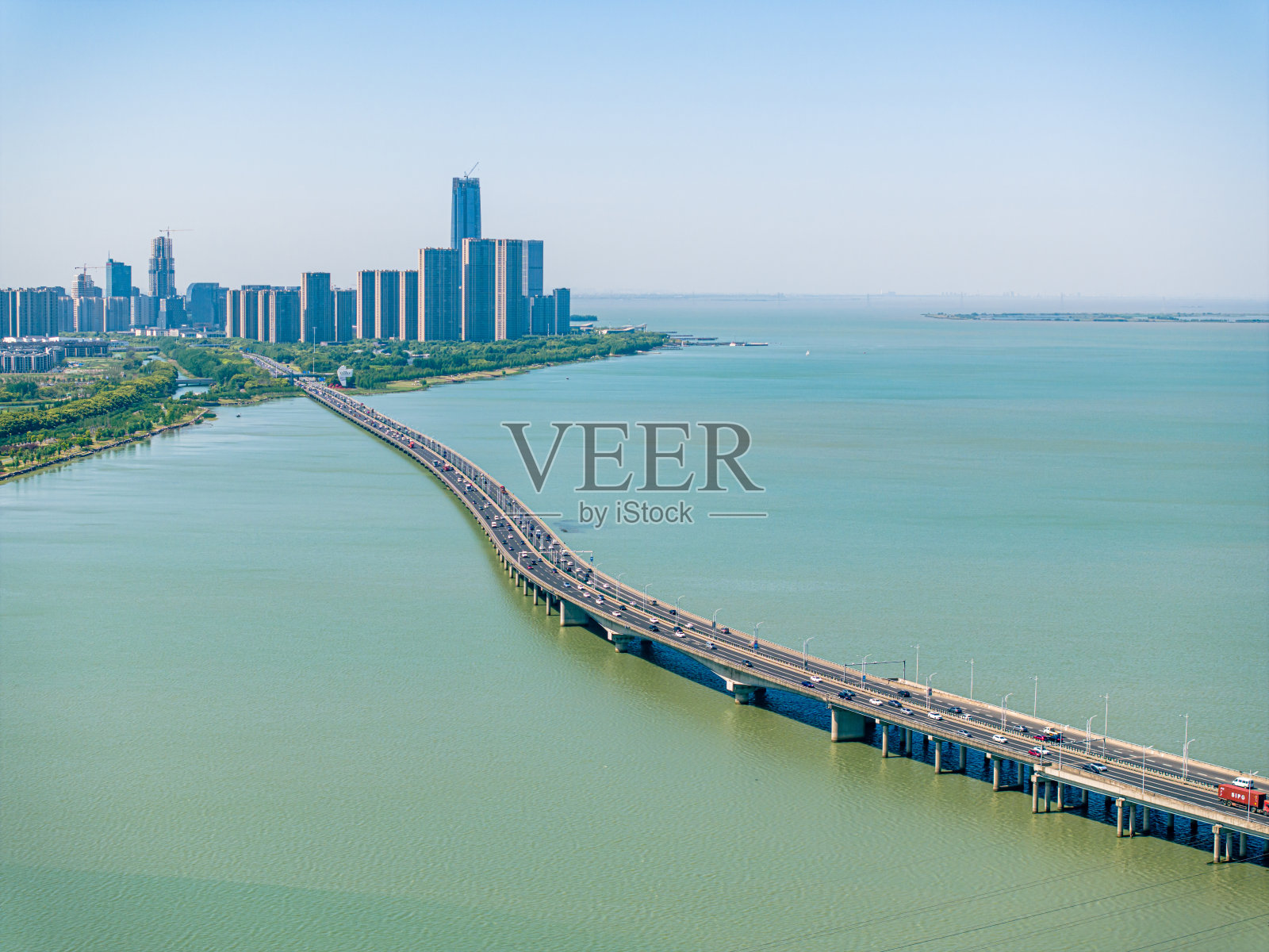 太湖上的桥照片摄影图片