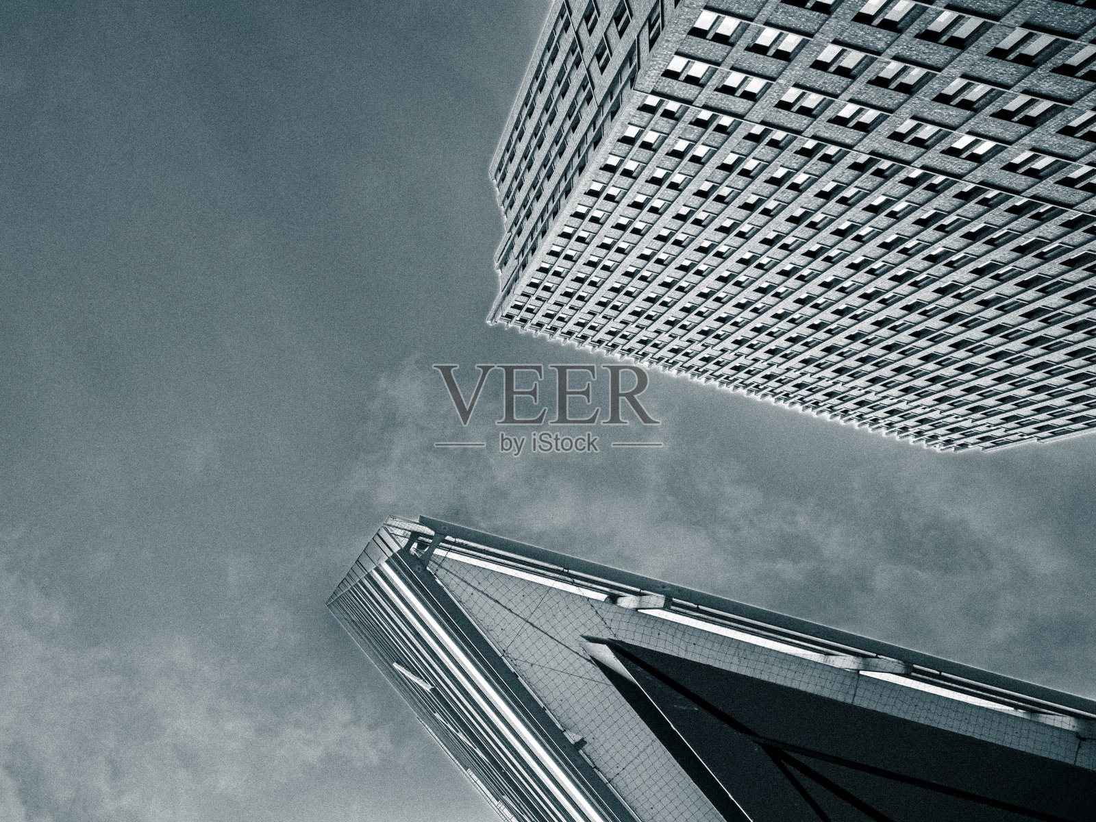 俯瞰天空的阿宝广场(蓝色调)照片摄影图片