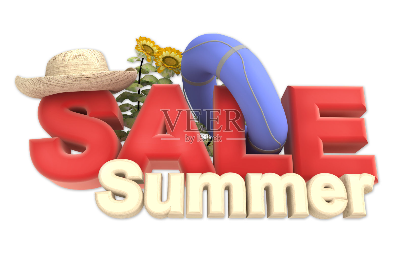 一个带有季节感觉的四季销售标志。照片摄影图片