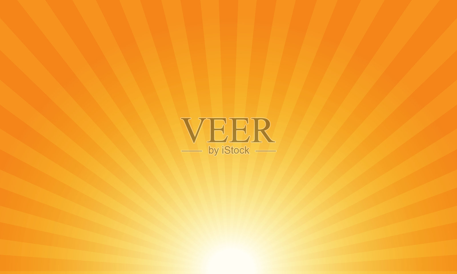 橙色日冕背景图案。插画图片素材
