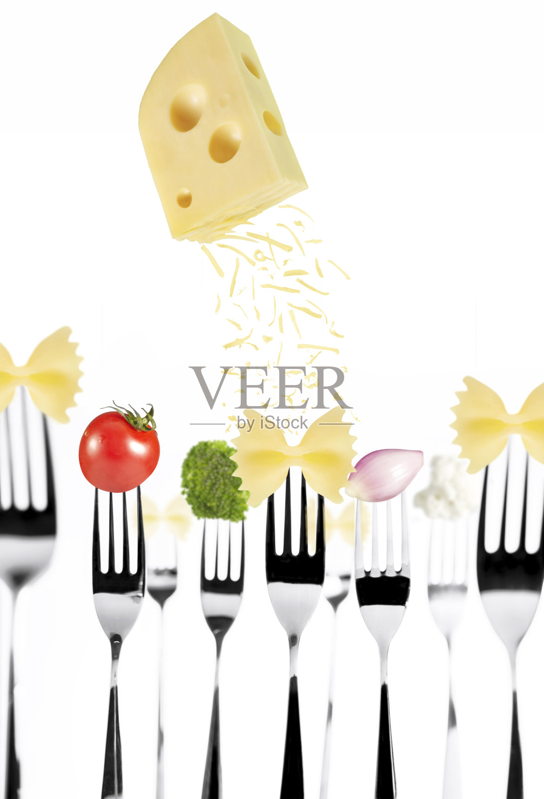 叉子上的意大利面照片摄影图片