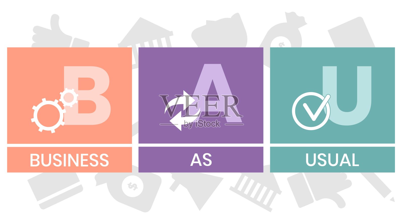 BAU -一切如常插画图片素材