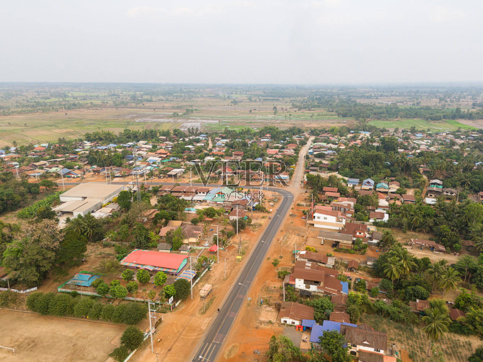 旱季的乡村鸟瞰图照片摄影图片